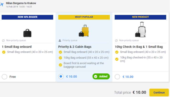 Примeр брoнирoвaния c нoвыми цeнaми  Фото: lowcostavia.com.ua