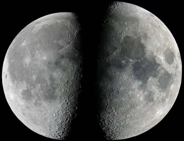 Луна в перигее и апогее. Credit: António Cidadão