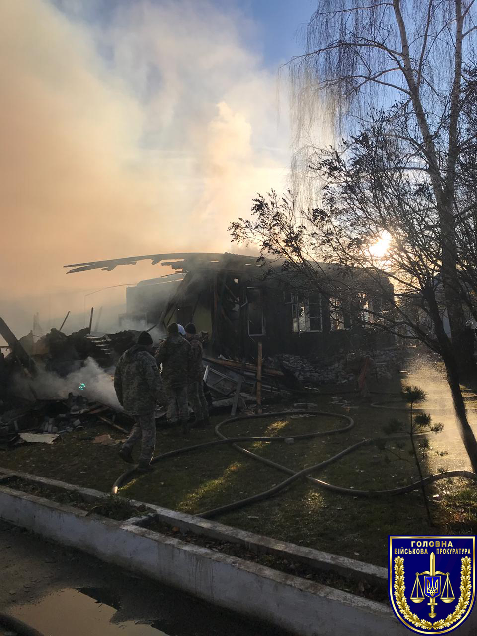 Пожар в воинской части возле Львова
