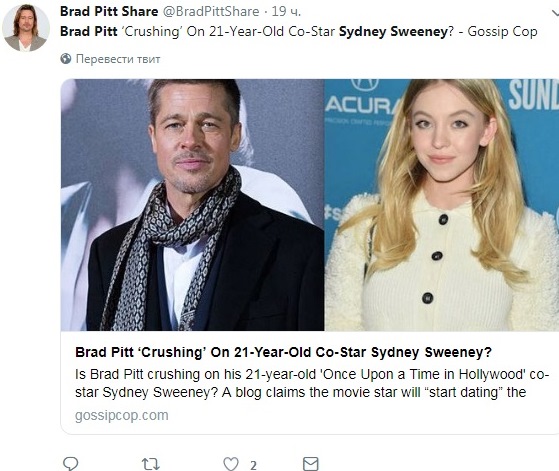 Журналисты узнали о новом увлечении Брэда