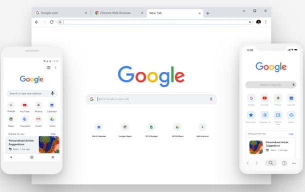 Обновленный вид браузера Chrome