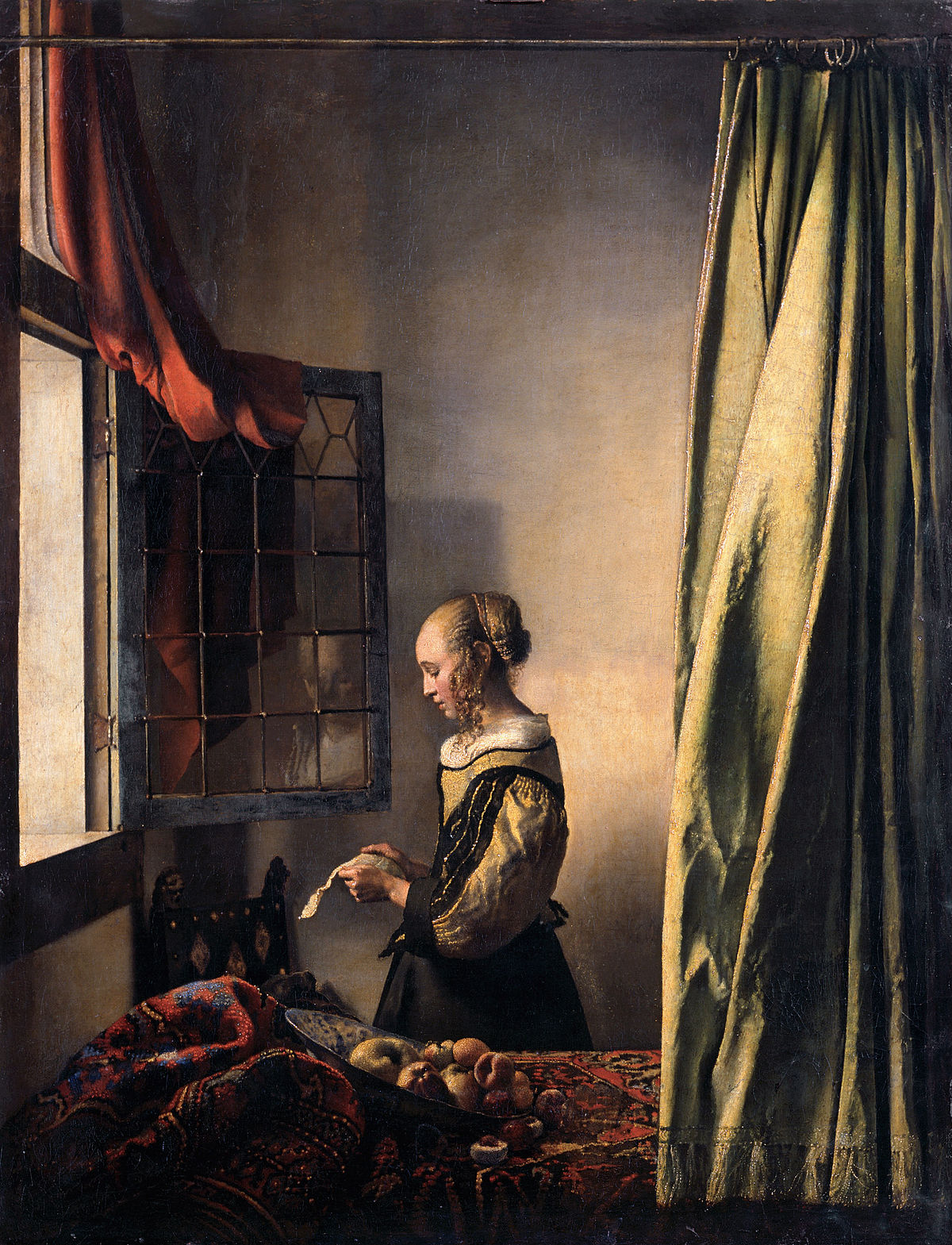 Картины Вермеера Девушка, читающая письмо у открытого окна
