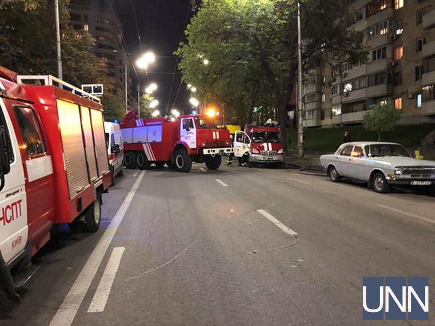 В центре Киева вспыхнул масштабный пожар