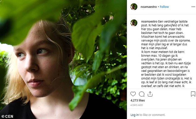 17-летняя девушка умерла путем легальной эвтаназии 
