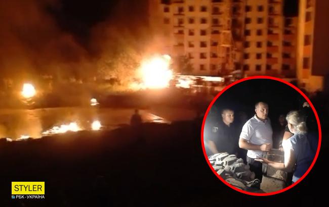 Потасовка и пожар в Вишневом