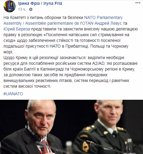 Скрин: Ирина Фриз, Фейсбук