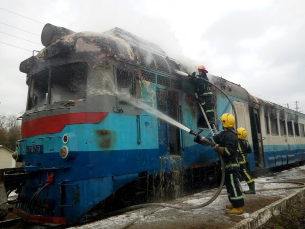 В Ровненской области горел поезд