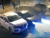 Автомобильный паркур: авто после аварии приземлилось на свободное место парковки (видео)