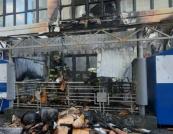 В Киеве горел супермаркет (видео)