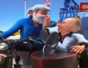 Цілує руку вбивці: в Індії мультяшні Моді та Путін заспівали про дружбу, є в кадрі і Трамп (відео)