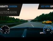 Bugatti Chiron разогнали на автобане до 417 км/ч (видео)