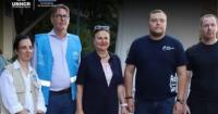 Посол ЄС відвідала харківський транзитний центр для евакуйованих з прифронтових зон