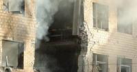 Реактивний шахед зробив діру у будівлі ТЦК у Чернігові, багато вогню (відео)