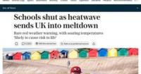Велика Британія попереджає про спеку до 40°C: закривають школи, оголошено «червоне» попередження