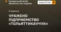 Українські Сили оборони уразили комбінат «Тольяттикаучук» на території рф