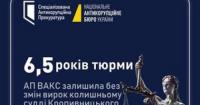 Екссуддю Кропивницького апеляційного суду засудили до 6,5 років ув'язнення