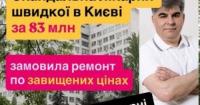 Лікарня швидкої допомоги Києва: 83 мільйони на ремонт та завищені ціни на будматеріали