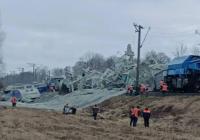 Поїзд на Житомирщині розплавило після удару шахеда: з’явились фото