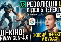 Кінець Голлівуду? Runway Gen-4.5, переклад у навушниках від Google та «ШІ-офіс» 2025: що реально змінилося