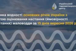 Водність річок України: значна частина водойм страждає від маловоддя у вересні 2026 року