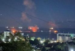 Нічна бавовна в окупантів: одразу 5 добрих дронів влучили у нафтовий термінал порту Туапсе (відео)