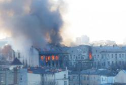 В полиции назвали предварительную причину пожара в одесском колледже