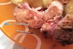 Жительница Полтавщины купила в супермаркете шашлык с обломком иглы