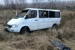 На Житомирщине перевернулся микроавтобус, пострадали восемь человек (фото)