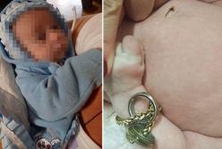 Под Днепром обнаружили необычного новорожденного с кольцами (фото)