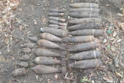 Неподалеку от села в Днепропетровской области нашли почти 30 взрывоопасных боеприпасов