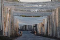 Зробили на "від***сь": перші дощі звалили антидронові сітки з опорами, обвали заблокували дороги (відео)