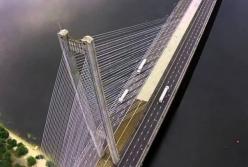 Опасное селфи: с вершины Южного моста в Киеве сняли двух подростков (фото)