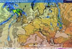 В Україну приходить холодний фронт: очікуються дощі, грози та сильний вітер