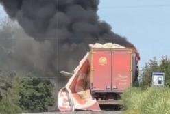 Уся дорога усипана ковбасою: росіяни знищили ще одну вантажівку "Салтівського м'ясокомбінату" (відео)
