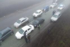 Под Днепром столкнулись семь автомобилей (фото, видео)