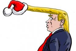 Новый год 2020: появились яркие карикатуры с Путиным и Трампом