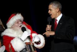 Обама зажег огни на главной елке США