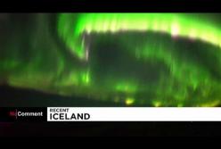 Невероятные кадры северного сияния в Исландии (видео)