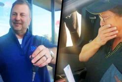 Чудеса бывают: клиент подарил машину сотруднице McDonald’s (видео)