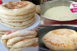 Мягкие и воздушные лепешки, вместо хлеба (видео)