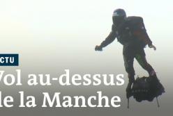 Изобретатель перелетел Ла-Манш на чудо-доске (видео)