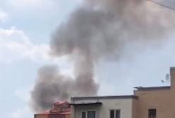 В жилом районе Харькова вспыхнул сильный пожар (видео)