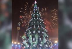 Новогодняя елка в Киеве: 100 лет за 2 минуты (видео)