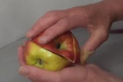 Очумелые ручки: яблоко превратили в съедобный кубик Рубика (видео)