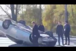 В Днепре пьяный прокурор попал в ДТП (видео)