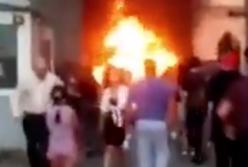 На Майдане поднялся мощный столб огня и густой дым (видео)
