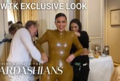 Ким Кардашьян показала смешной ролик, как на нее надевали латекс (видео)