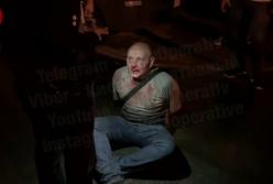 В Киеве пьяный водитель бросался на людей с ножом (видео)