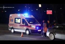 В Киеве столкнулись несколько автомобилей такси (видео)