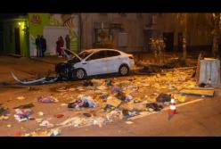 В Днепре после ДТП улицу завалило мусором (видео)